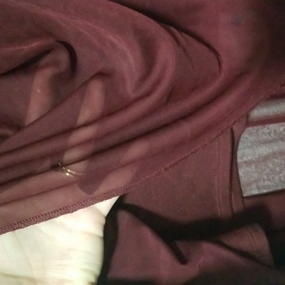 Burgundy Hi-Low Dress - Picture 5 of 8